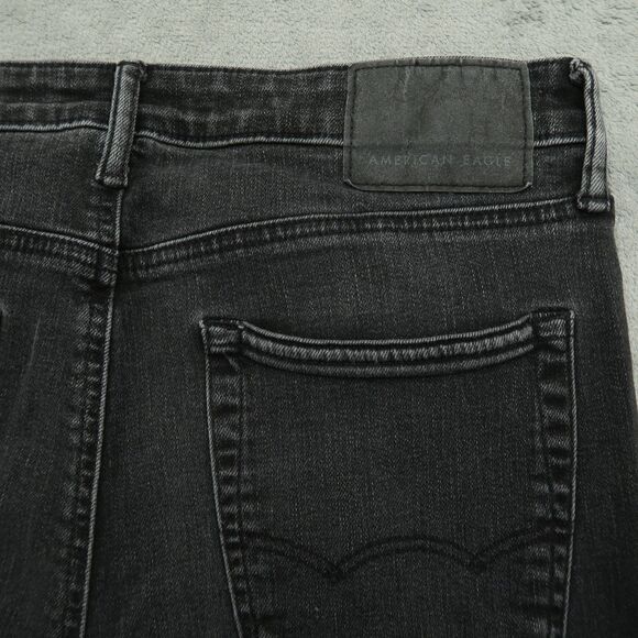 American Eagle Jeans Mens Size 32x32 (32x31 Real) Gray Slim Fit Stretch Denim - Picture 9 of 16